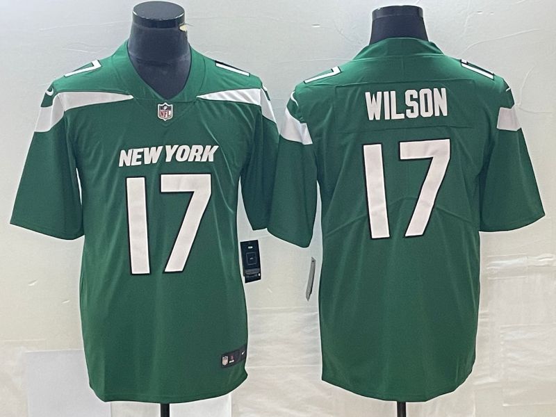 Men New York Jets #17 Wilson Green Nike Vapor Limited NFL Jersey->new york jets->NFL Jersey